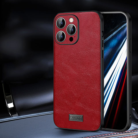 Coque Luxe Cuir Housse Etui LD2 pour Apple iPhone 13 Pro Max Rouge