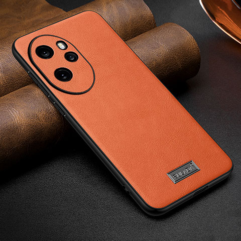 Coque Luxe Cuir Housse Etui LD2 pour Huawei Honor 100 Pro 5G Orange