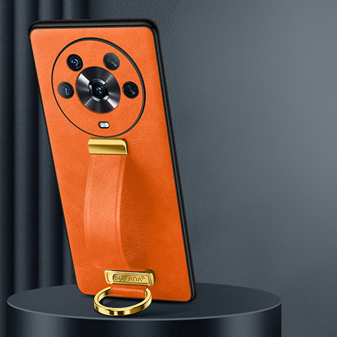 Coque Luxe Cuir Housse Etui LD2 pour Huawei Honor Magic4 5G Orange