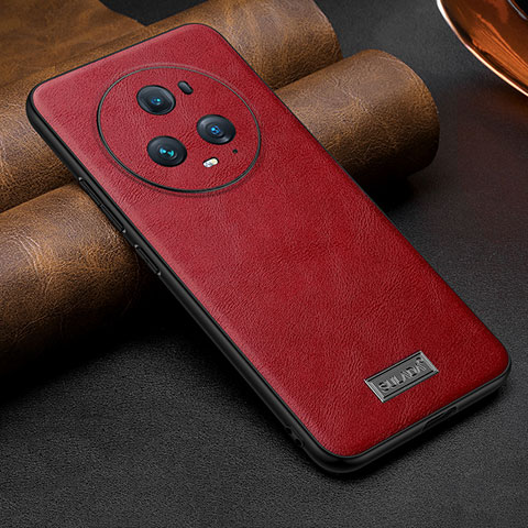 Coque Luxe Cuir Housse Etui LD2 pour Huawei Honor Magic5 Pro 5G Rouge