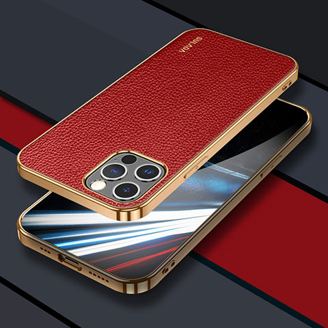 Coque Luxe Cuir Housse Etui LD3 pour Apple iPhone 13 Pro Rouge