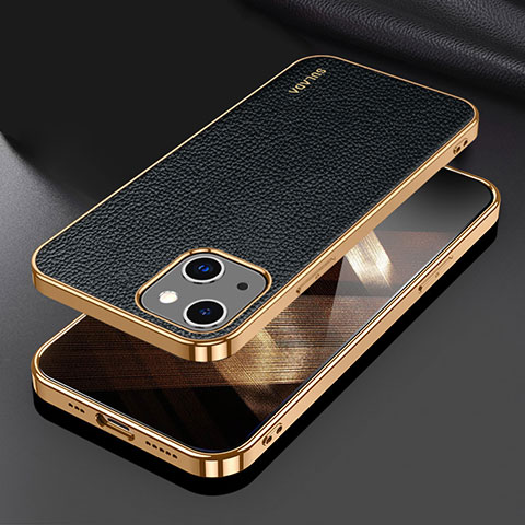 Coque Luxe Cuir Housse Etui LD3 pour Apple iPhone 15 Noir