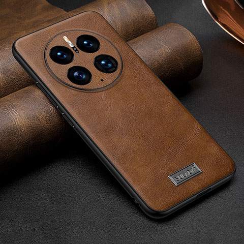 Coque Luxe Cuir Housse Etui LD3 pour Huawei Mate 50 Pro Marron