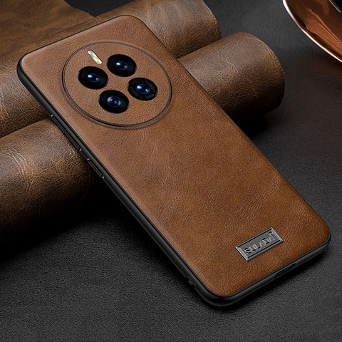 Coque Luxe Cuir Housse Etui LD3 pour Huawei Mate 50E Marron