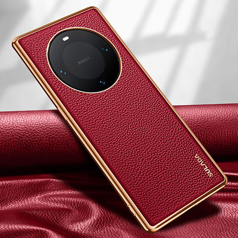 Coque Luxe Cuir Housse Etui LD4 pour Huawei Mate 60 Pro+ Plus Rouge