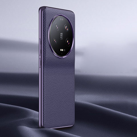 Coque Luxe Cuir Housse Etui LF1 pour Xiaomi Mi 13 Ultra 5G Violet