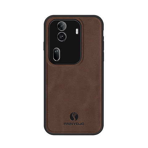 Coque Luxe Cuir Housse Etui LS1 pour Oppo Reno11 Pro 5G Marron