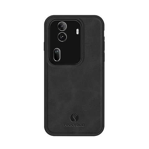 Coque Luxe Cuir Housse Etui LS1 pour Oppo Reno11 Pro 5G Noir