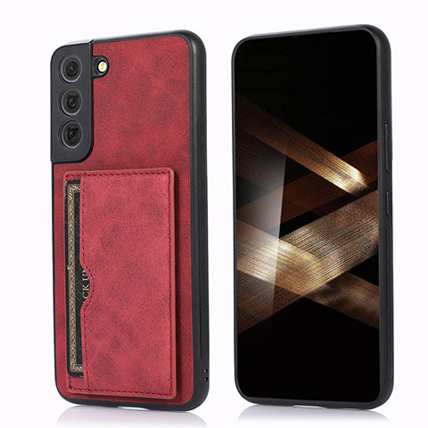 Coque Luxe Cuir Housse Etui M03T pour Samsung Galaxy S24 Plus 5G Rouge