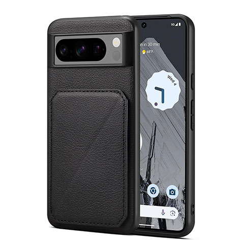 Coque Luxe Cuir Housse Etui MT1 pour Google Pixel 8 Pro 5G Noir