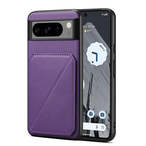 Coque Luxe Cuir Housse Etui MT1 pour Google Pixel 8 Pro 5G Violet