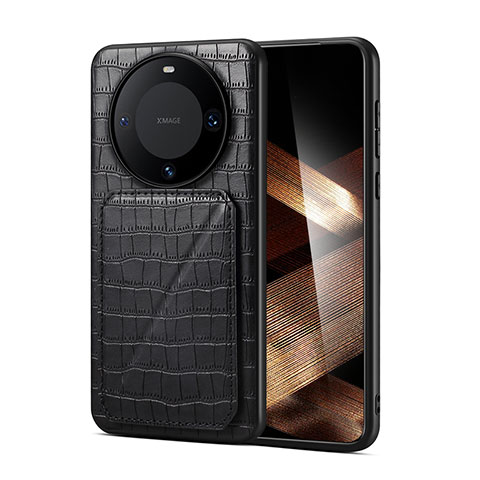 Coque Luxe Cuir Housse Etui MT1 pour Huawei Mate 60 Noir