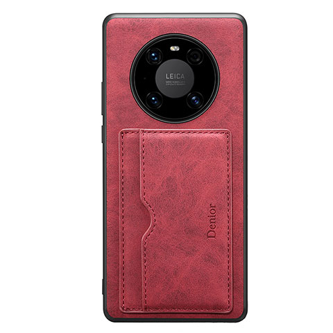 Coque Luxe Cuir Housse Etui MT2 pour Huawei Mate 50 Pro Rouge