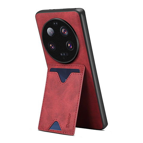 Coque Luxe Cuir Housse Etui MT2 pour Xiaomi Mi 13 Ultra 5G Rouge