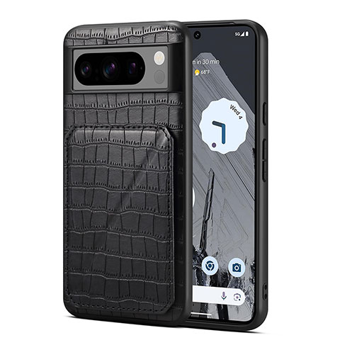 Coque Luxe Cuir Housse Etui MT3 pour Google Pixel 8 Pro 5G Noir