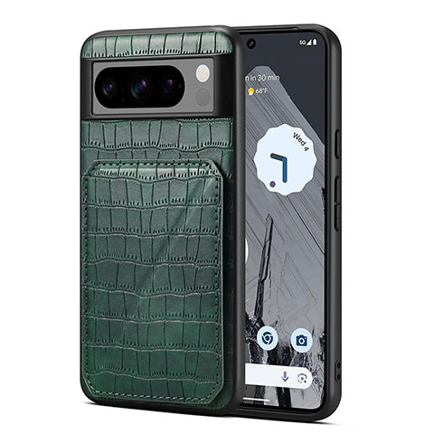 Coque Luxe Cuir Housse Etui MT3 pour Google Pixel 8 Pro 5G Vert