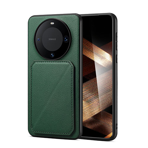 Coque Luxe Cuir Housse Etui MT3 pour Huawei Mate 60 Pro Vert