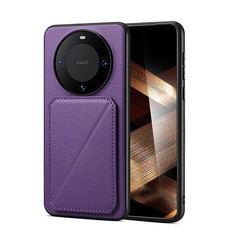 Coque Luxe Cuir Housse Etui MT3 pour Huawei Mate 60 Violet