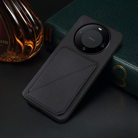 Coque Luxe Cuir Housse Etui MT4 pour Huawei Mate 60 Pro+ Plus Noir