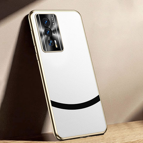 Coque Luxe Cuir Housse Etui PD1 pour Xiaomi Poco F5 Pro 5G Blanc