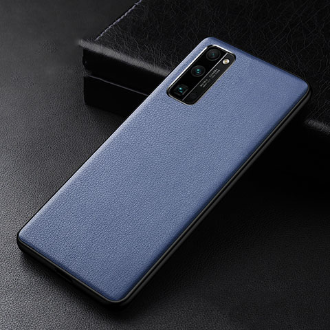 Coque Luxe Cuir Housse Etui pour Huawei Honor 30 Pro+ Plus Bleu