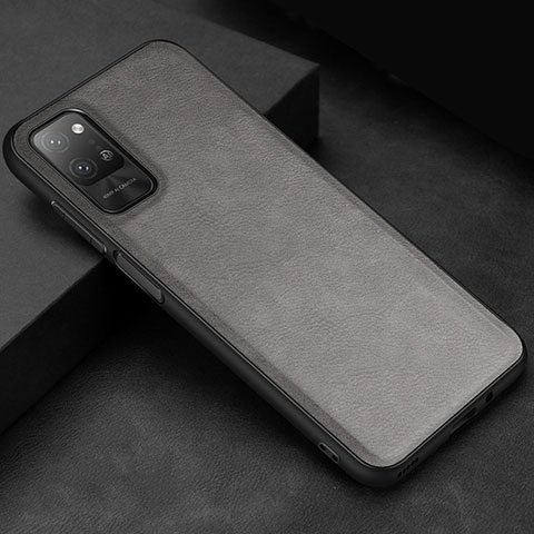 Coque Luxe Cuir Housse Etui pour Huawei Honor Play4 Pro 5G Gris