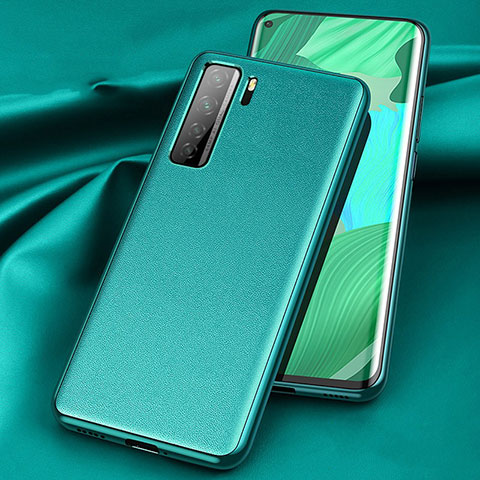 Coque Luxe Cuir Housse Etui pour Huawei Nova 7 SE 5G Vert