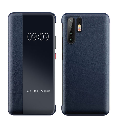 Coque Luxe Cuir Housse Etui pour Huawei P30 Pro New Edition Bleu