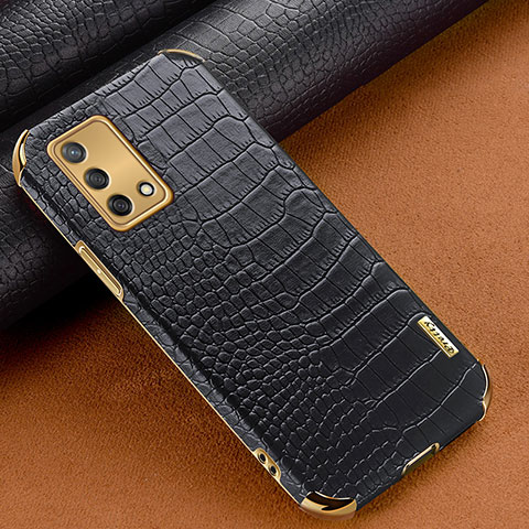 Coque Luxe Cuir Housse Etui pour Oppo F19s Noir