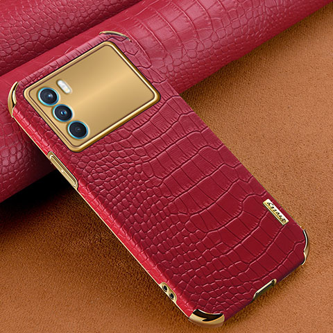 Coque Luxe Cuir Housse Etui pour Oppo K9 Pro 5G Rouge