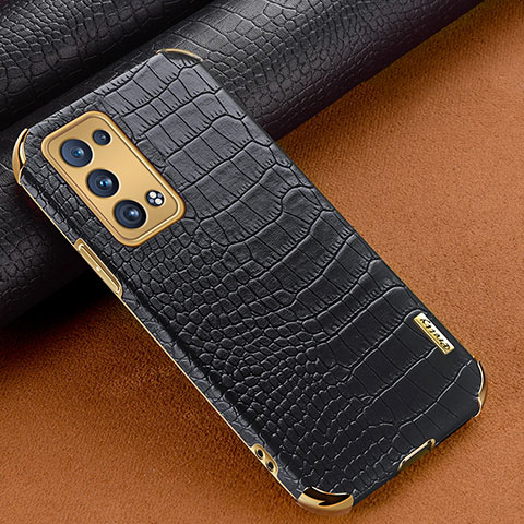 Coque Luxe Cuir Housse Etui pour Oppo Reno6 Pro+ Plus 5G Noir