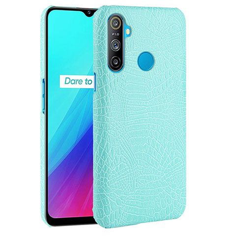 Coque Luxe Cuir Housse Etui pour Realme C3 Bleu Ciel