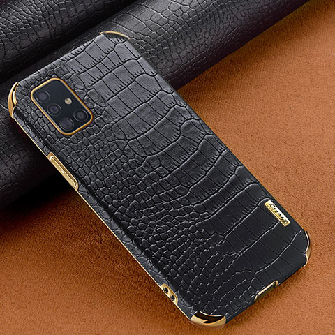 Coque Luxe Cuir Housse Etui pour Samsung Galaxy M40S Noir