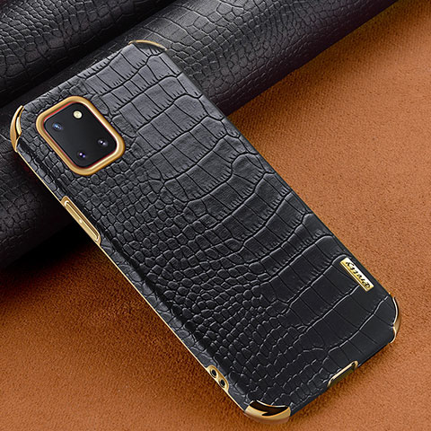 Coque Luxe Cuir Housse Etui pour Samsung Galaxy M60s Noir