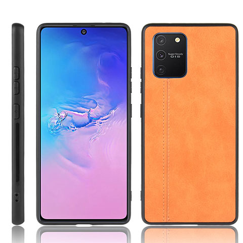 Coque Luxe Cuir Housse Etui pour Samsung Galaxy S10 Lite Orange