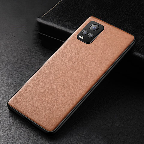 Coque Luxe Cuir Housse Etui pour Vivo V20 Pro 5G Marron