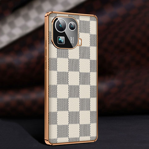 Coque Luxe Cuir Housse Etui pour Xiaomi Mi 11 Pro 5G Blanc