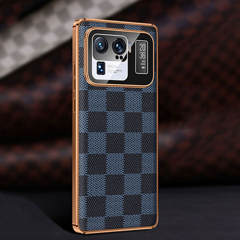 Coque Luxe Cuir Housse Etui pour Xiaomi Mi 11 Ultra 5G Bleu