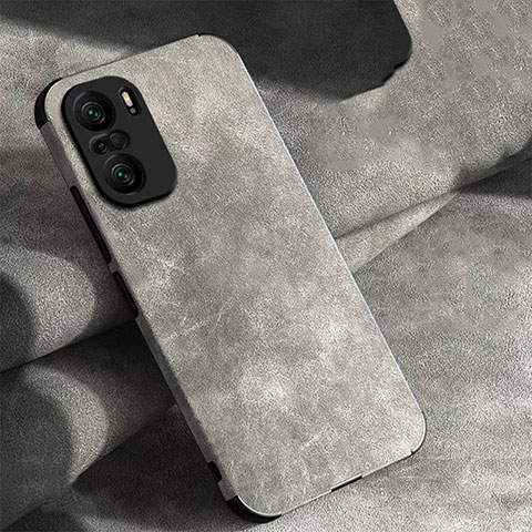 Coque Luxe Cuir Housse Etui pour Xiaomi Mi 11X 5G Gris