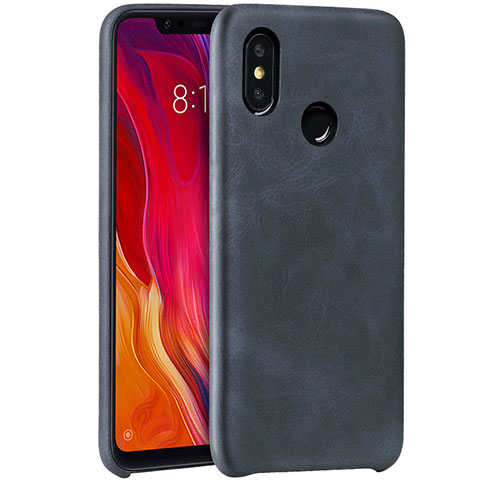 Coque Luxe Cuir Housse Etui pour Xiaomi Mi 8 Noir