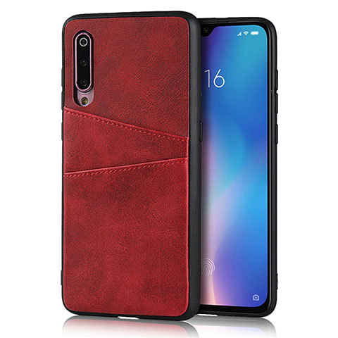 Coque Luxe Cuir Housse Etui pour Xiaomi Mi 9 Rouge