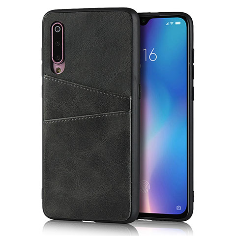 Coque Luxe Cuir Housse Etui pour Xiaomi Mi A3 Lite Noir