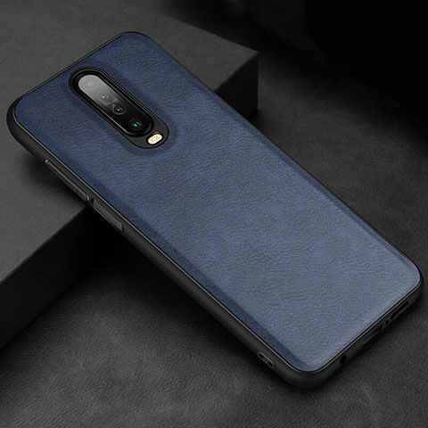 Coque Luxe Cuir Housse Etui pour Xiaomi Redmi K30 4G Bleu