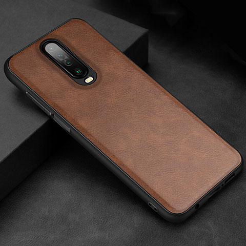 Coque Luxe Cuir Housse Etui pour Xiaomi Redmi K30i 5G Marron