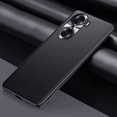 Coque Luxe Cuir Housse Etui QK1 pour Huawei Honor 60 Pro 5G Noir