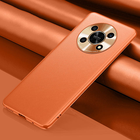 Coque Luxe Cuir Housse Etui QK1 pour Huawei Honor Magic4 Lite 5G Orange