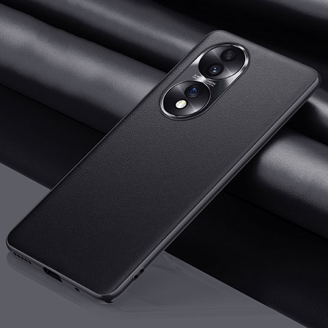 Coque Luxe Cuir Housse Etui QK1 pour Huawei Honor X7b Noir