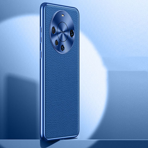 Coque Luxe Cuir Housse Etui QK1 pour Huawei Mate 60 Bleu