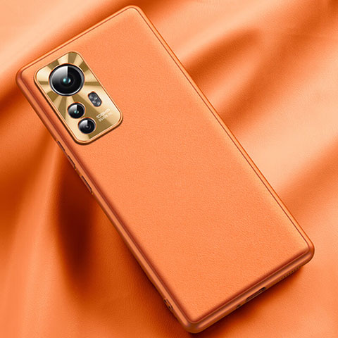 Coque Luxe Cuir Housse Etui QK1 pour Xiaomi Mi 12T 5G Orange