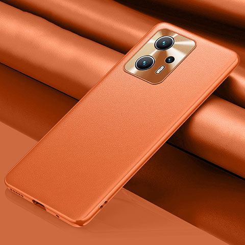 Coque Luxe Cuir Housse Etui QK1 pour Xiaomi Poco X4 GT 5G Orange